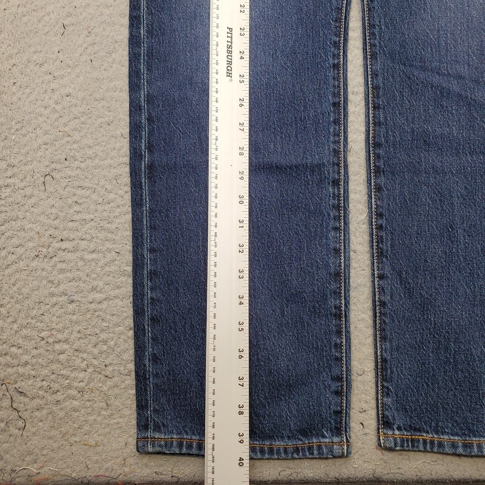 Levi's Jeans Womens 31x30 Blue Denim 501 Curve Stretch High Rise Straight Leg - Picture 4 of 13